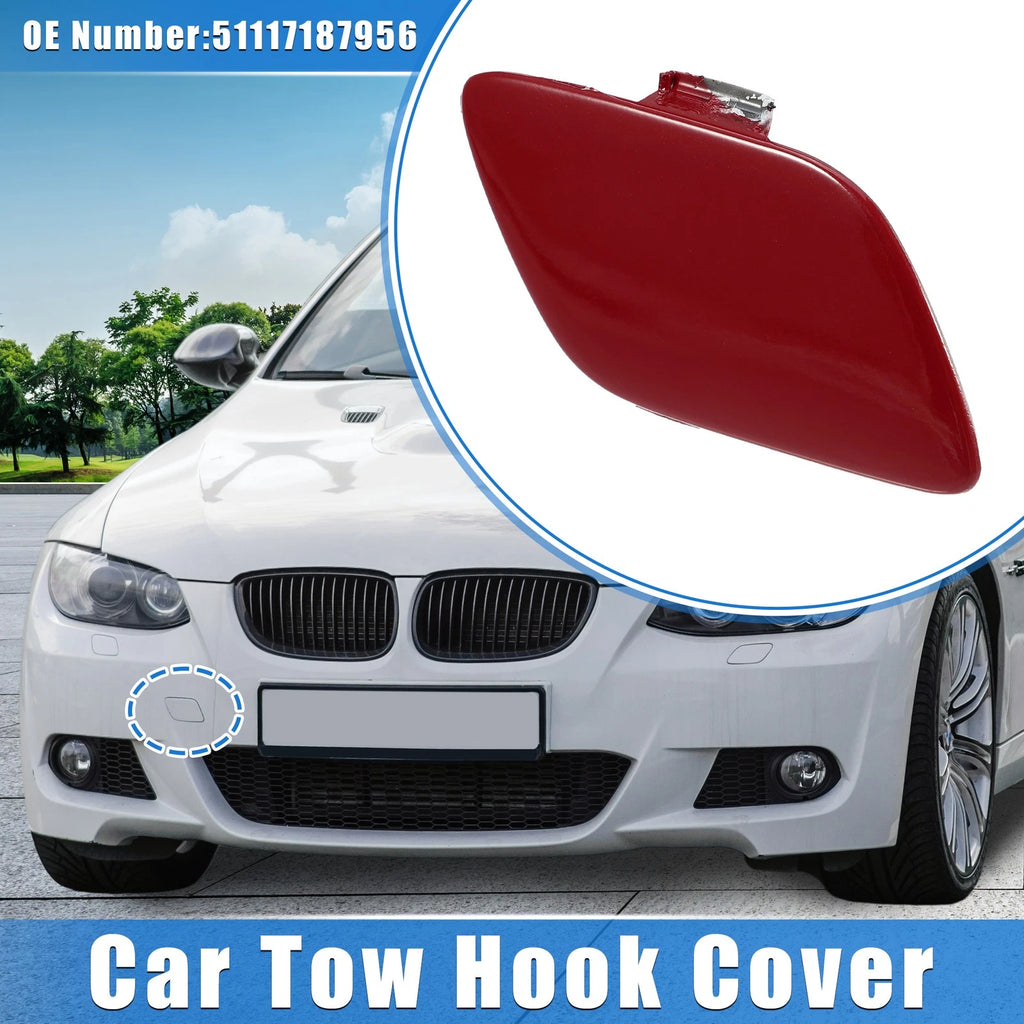 Tow Hook Eye Hole Cover Cap for BMW E92 E93 (2007–2010) Red Front Right