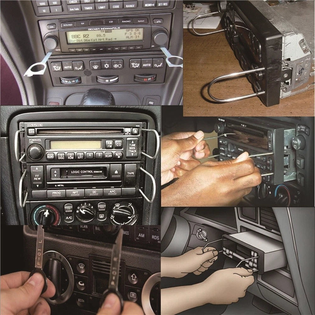 20-Pc CD Player Removal Tool Set for Car Sound System