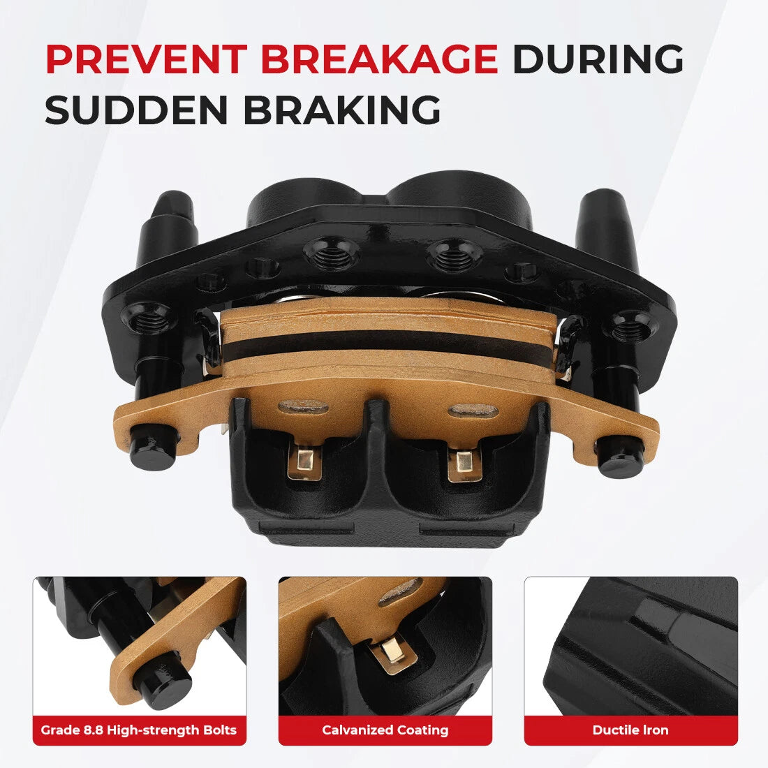Front Brake Caliper & Pads for Kawasaki Ninja 250R 500R (2004–2009)