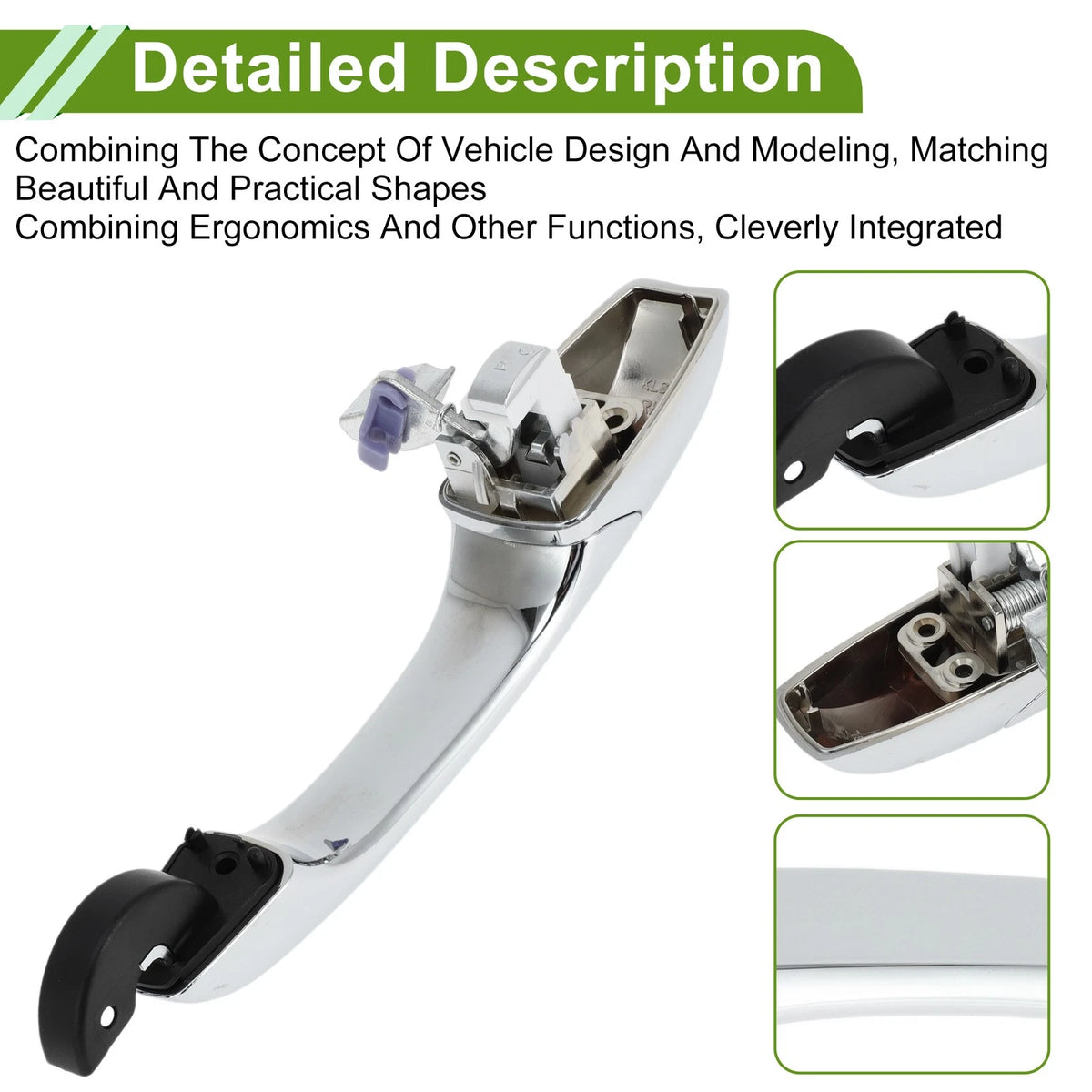 Exterior Door Handle for Chrysler 300 (2005–2010) No.5065800AG Silver Tone Front Right