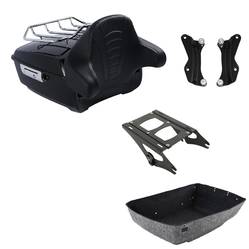 Trunk Backrest Pad Rack Mount Docking Kit for Harley Road Glide (2014–2026)
