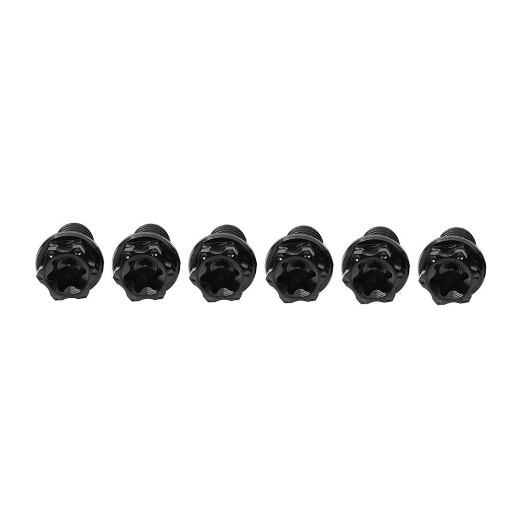 6pcs Titanium M6x35mm Torx Head Flange Screws for Bicycle Motorcycle