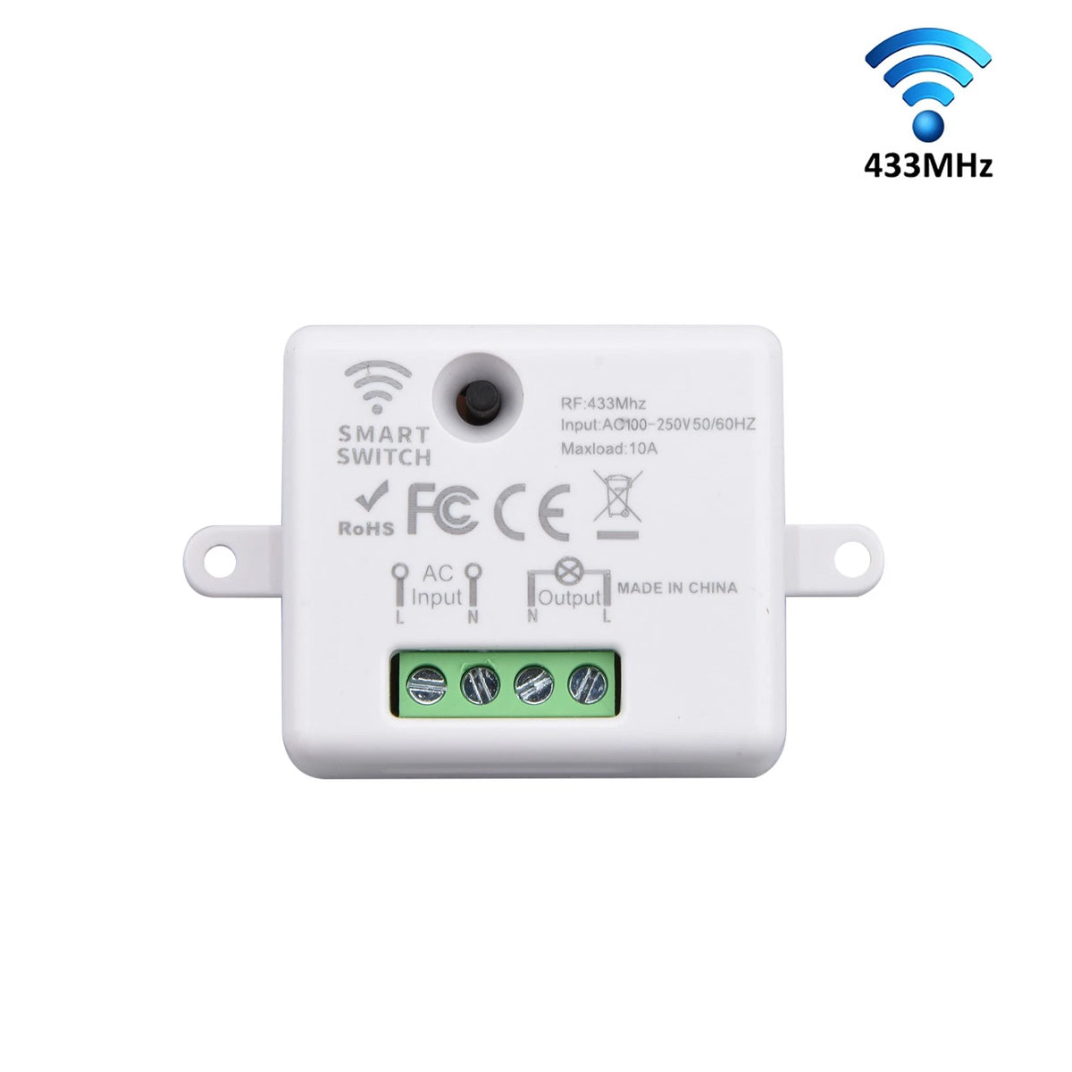 433MHz Wireless Remote Control Kinetic Self-Powered Wall Light Switch