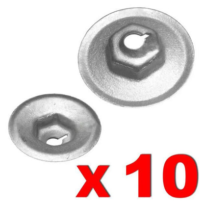 10Pcs Rear Wheel Arch Lining & Mudguard Nuts for Ford C-Max Fiesta Focus (2003–2023)