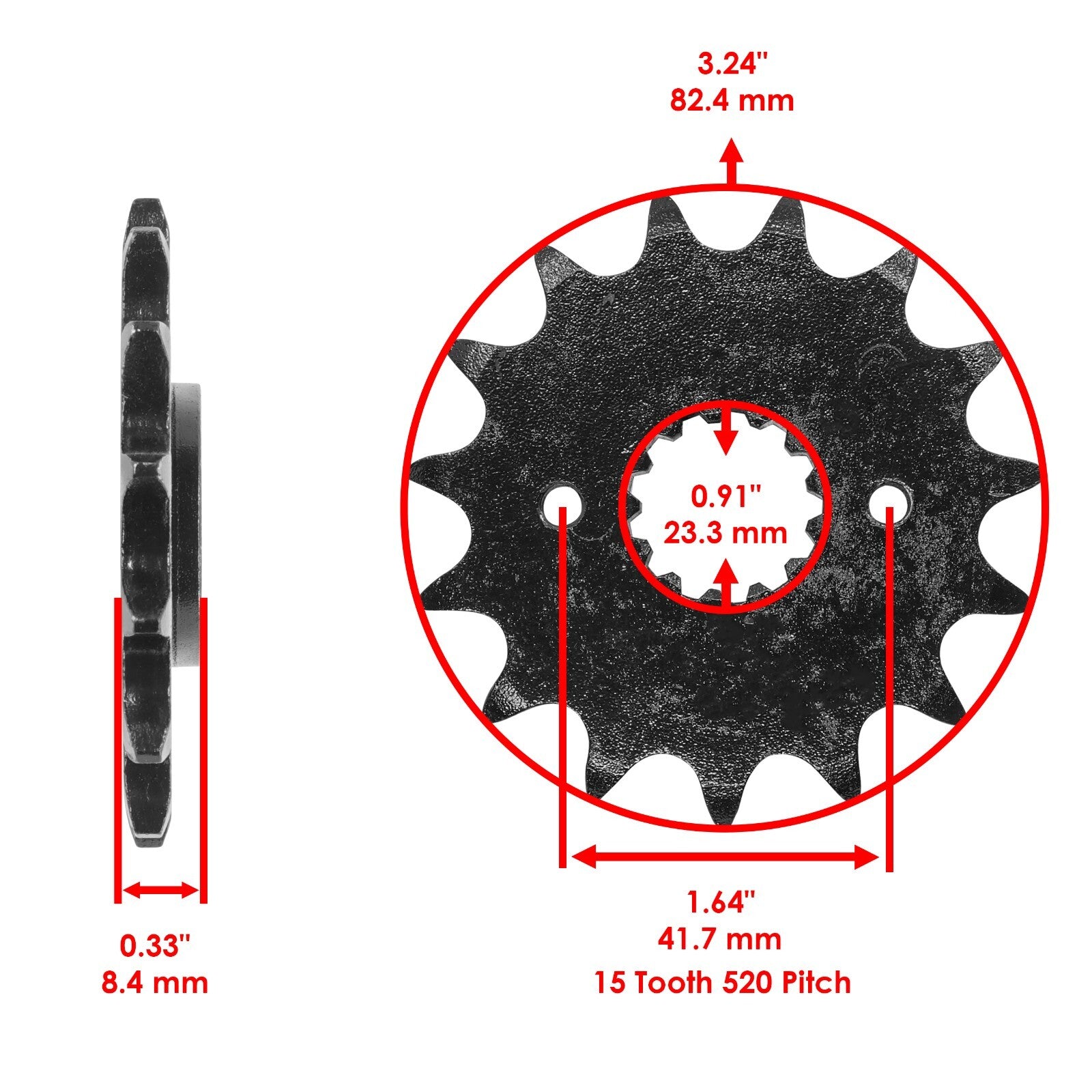 Drive Chain and Sprockets Kit for Kawasaki KLR650 KL650 (1987–1990)