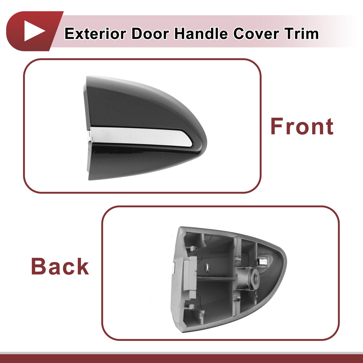 Exterior Door Handle Cover Trim for Toyota Corolla 2014-2018 Left Side Grey