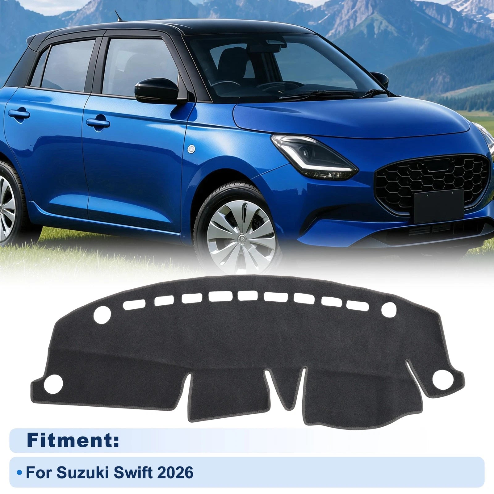 Dash Cover for Suzuki Swift (2026) Without HUD, Gray