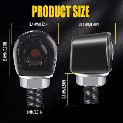 2X LED Turn Signals for Universal Motorcycle (No Specific Years)