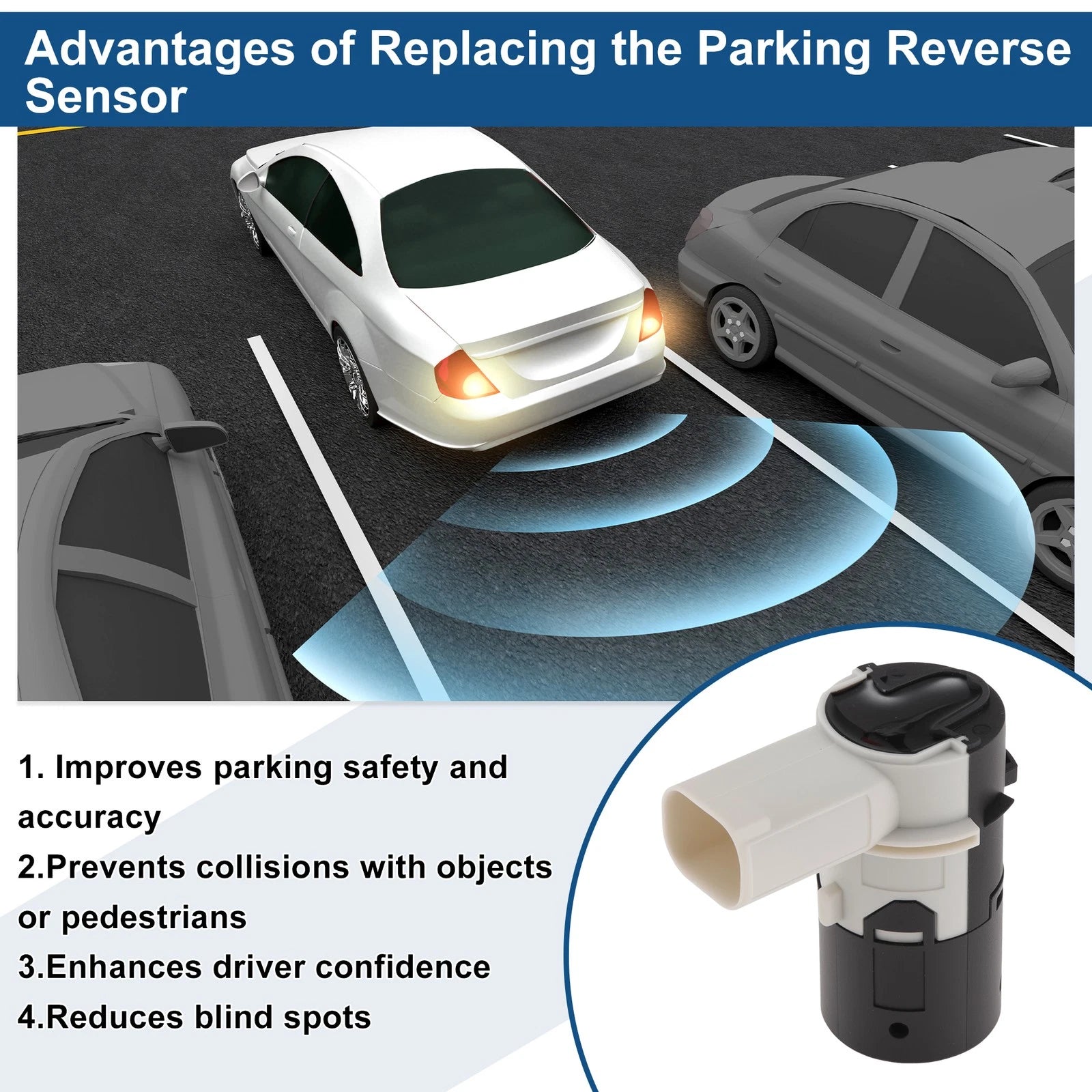1 Pc Reverse Backup Parking Sensor No.66206989157 for BMW 6 Series E63 (2003–2010)