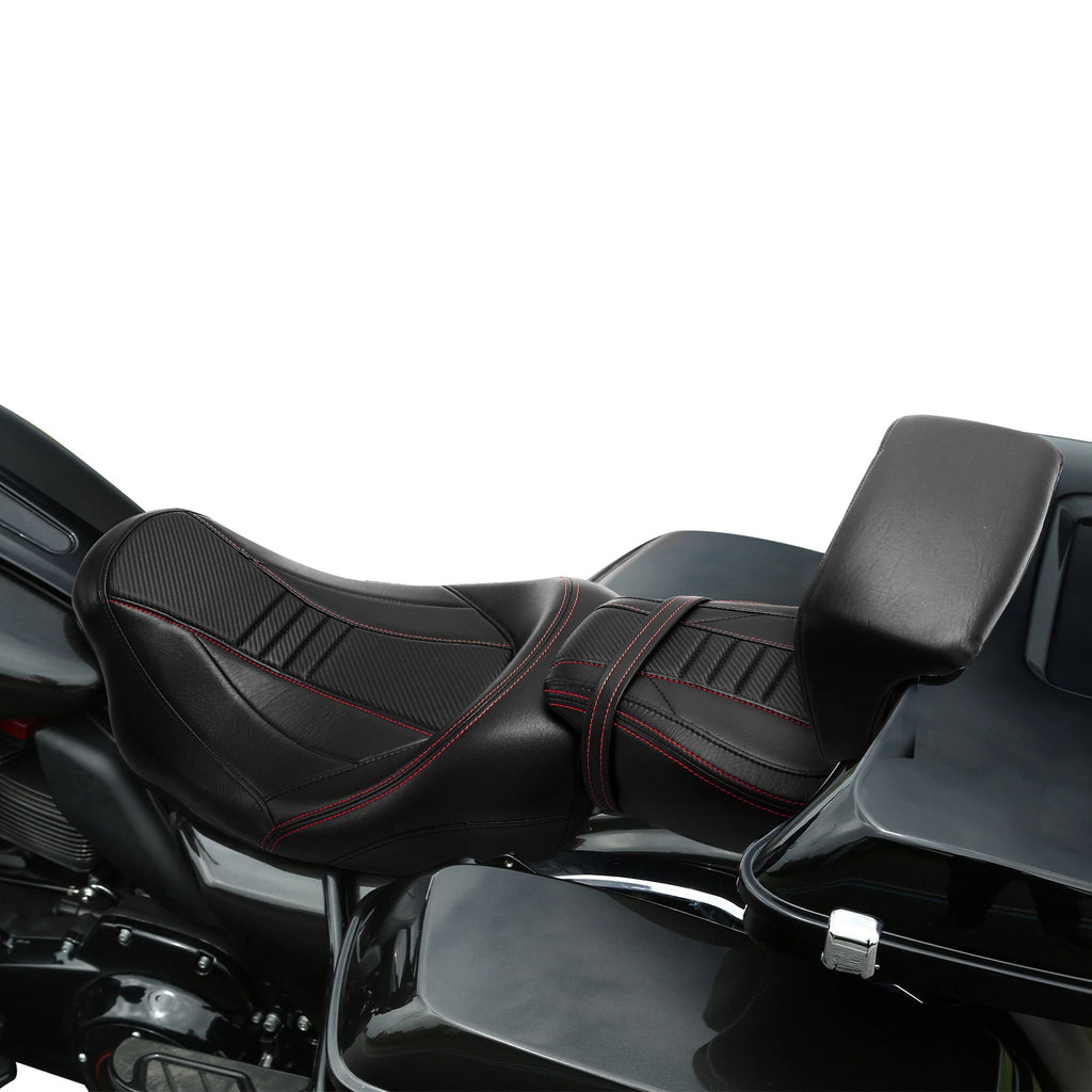 Black Razor Chopped Backrest Pad for Harley Touring (2014–2025)