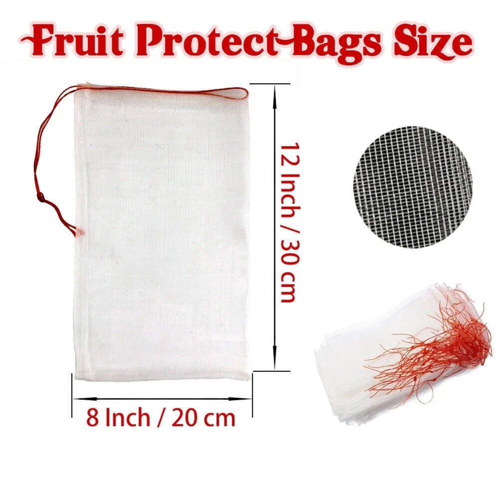 20pcs Drawstring Net Bag for Garden Plants Against Pests