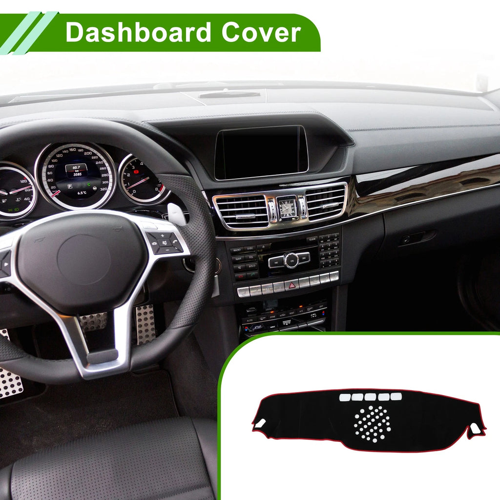 Dashboard Cover for Mercedes-Benz E-Class (2017–2021) Polyester Black Red