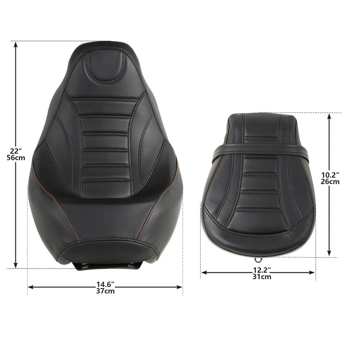 Front & Rear Seat for Harley CVO Electra Glide (2009–2023) Black