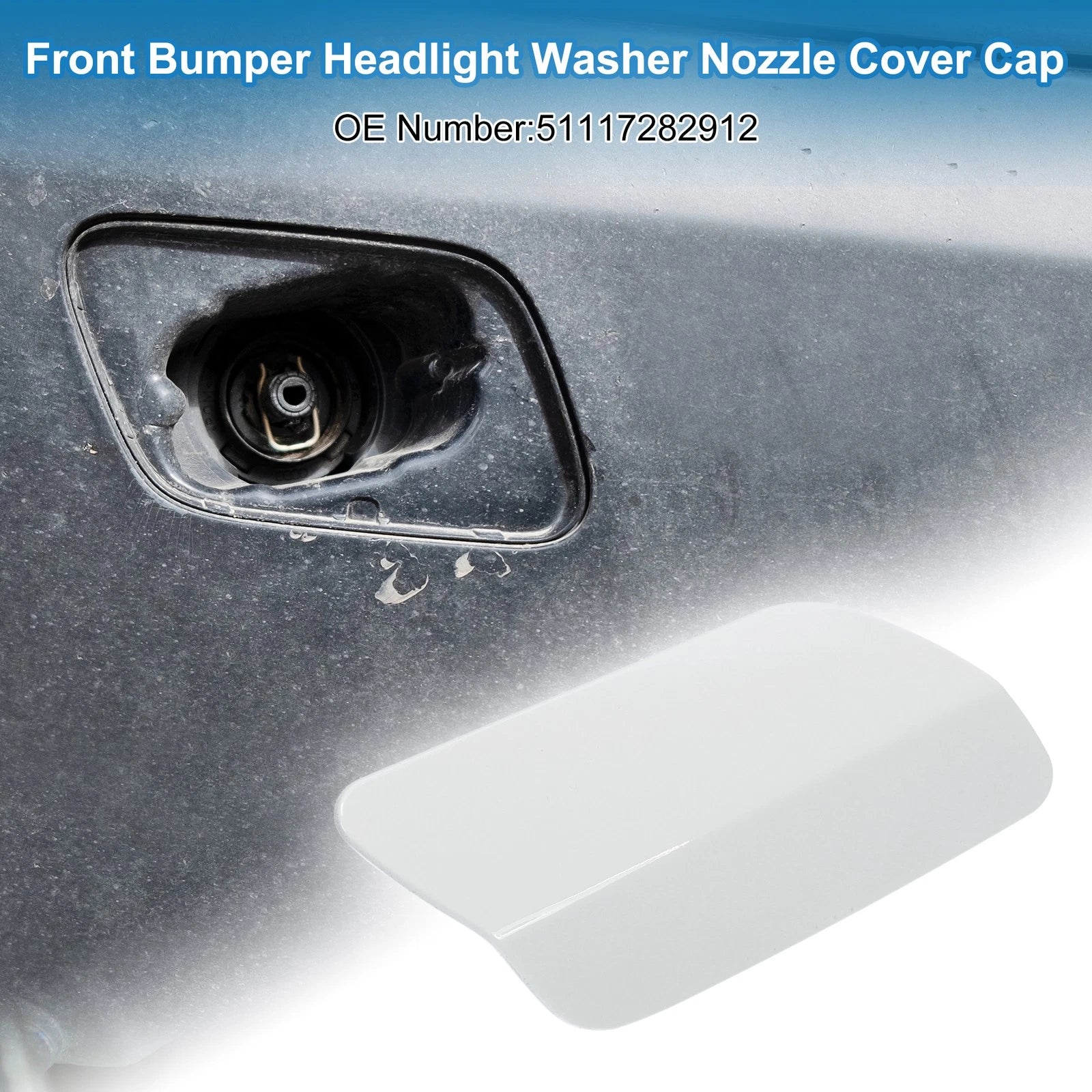 Front Right Side Headlight Washer Nozzle Cover Cap for BMW 640i (2011–2019)