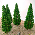 10pc Pine Tree Miniature Scenery for Garden Park Train Railway