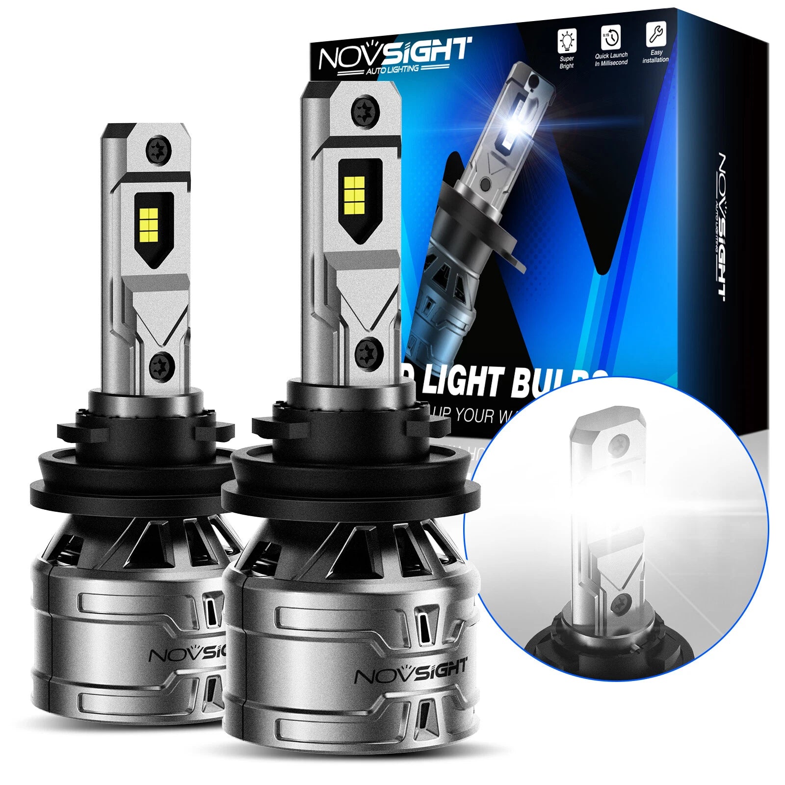 2X H11 H8 H9 LED Headlight Bulb Conversion Kit for