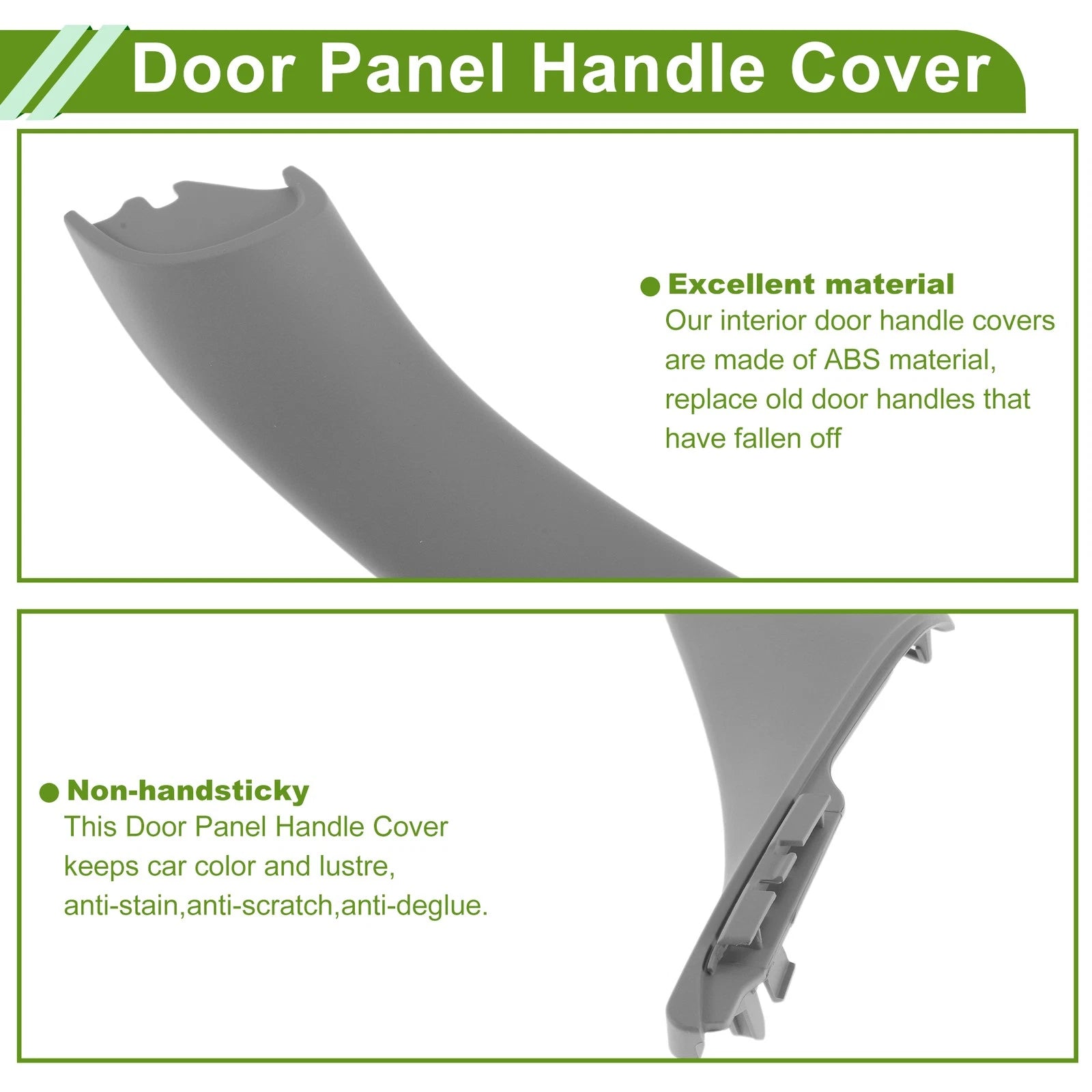 Door Panel Handle Pull Trim Cover for BMW 5 Series (2011–2016) Gray
