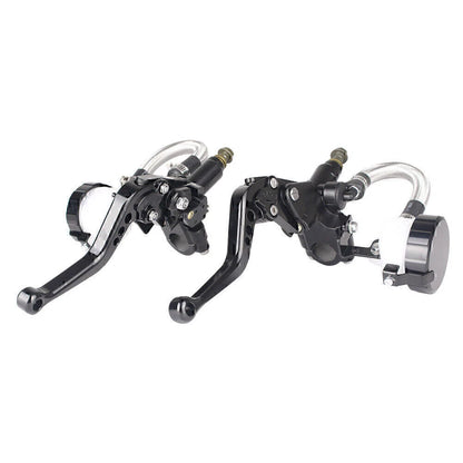 New Motorcycle Universal Clutch Brake Levers Master Cylinder Reservoir 7/8"