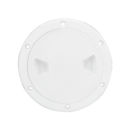 4" Round Non Slip Inspection Hatch for Marine Boat Yacht (White ABS)