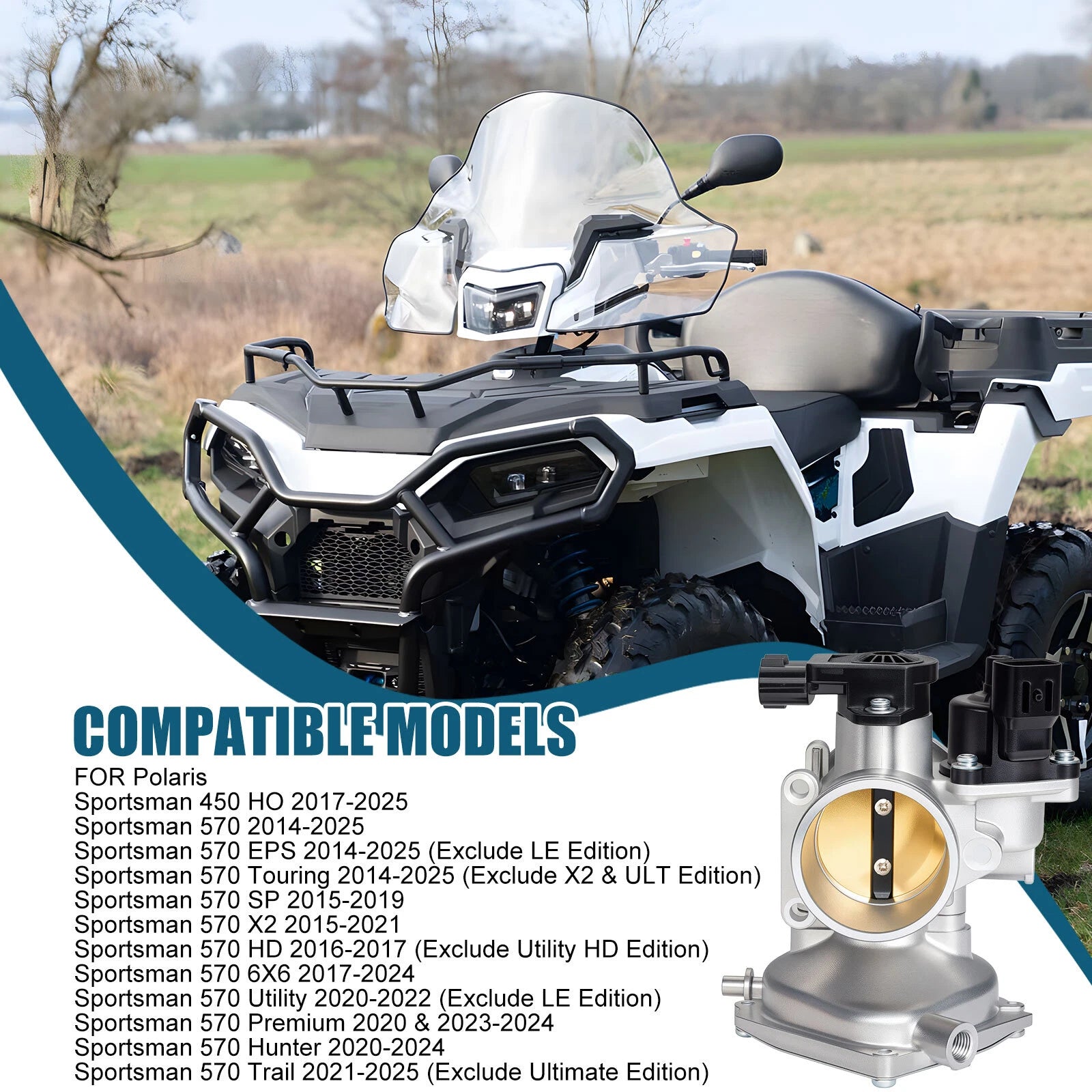 Throttle Body for Polaris Sportsman Touring 570 (2014–2025) 1204963 1205009