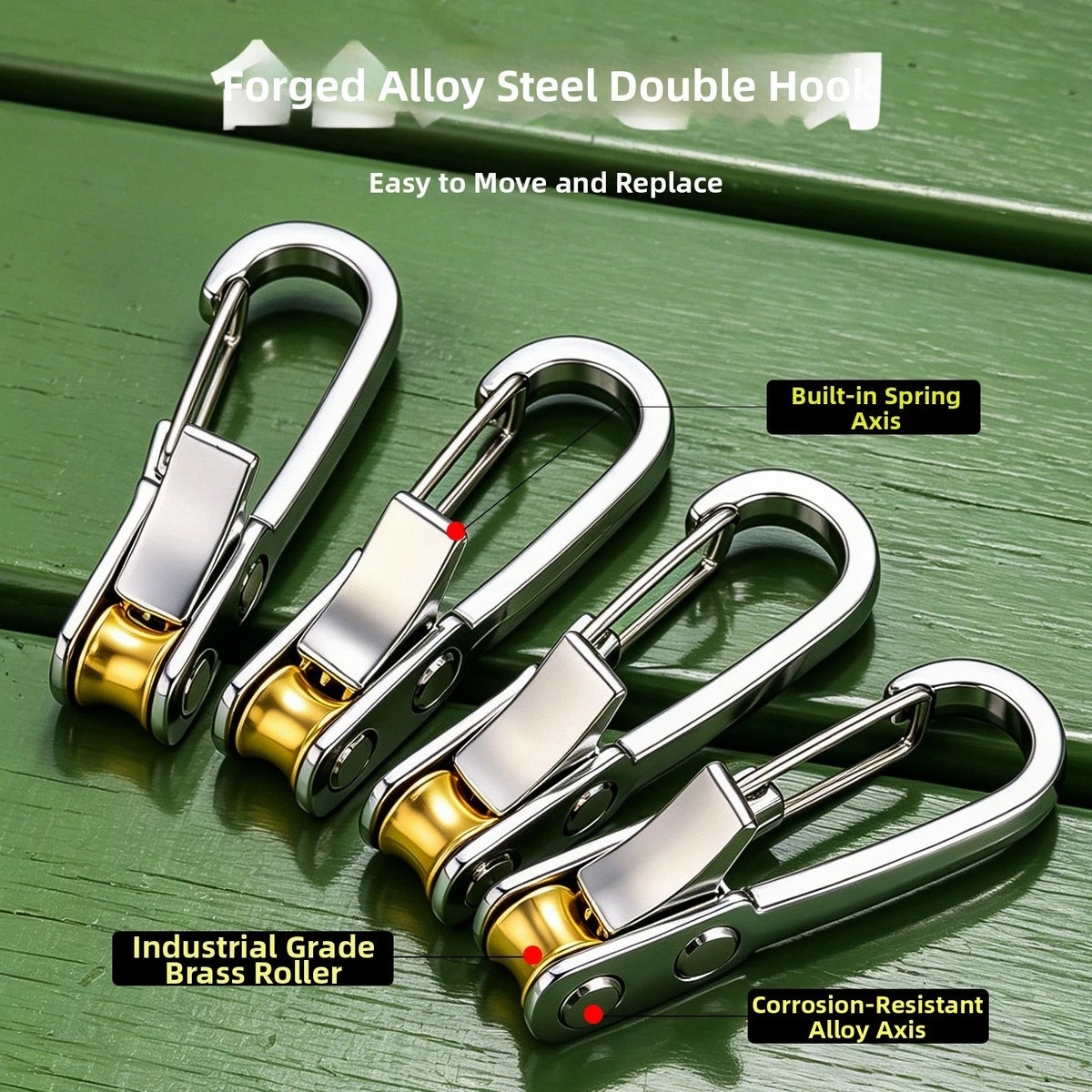 Rope Tightener with Hook for Outdoor Securing Use