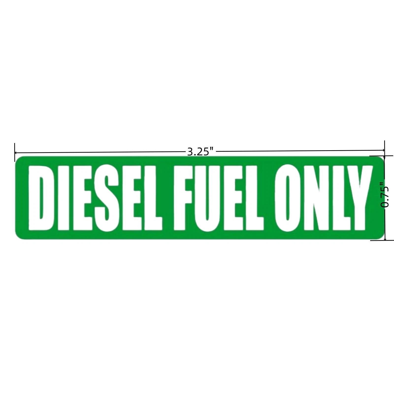 20pk Diesel Fuel Only Vinyl Decals for Fuel Door Markers