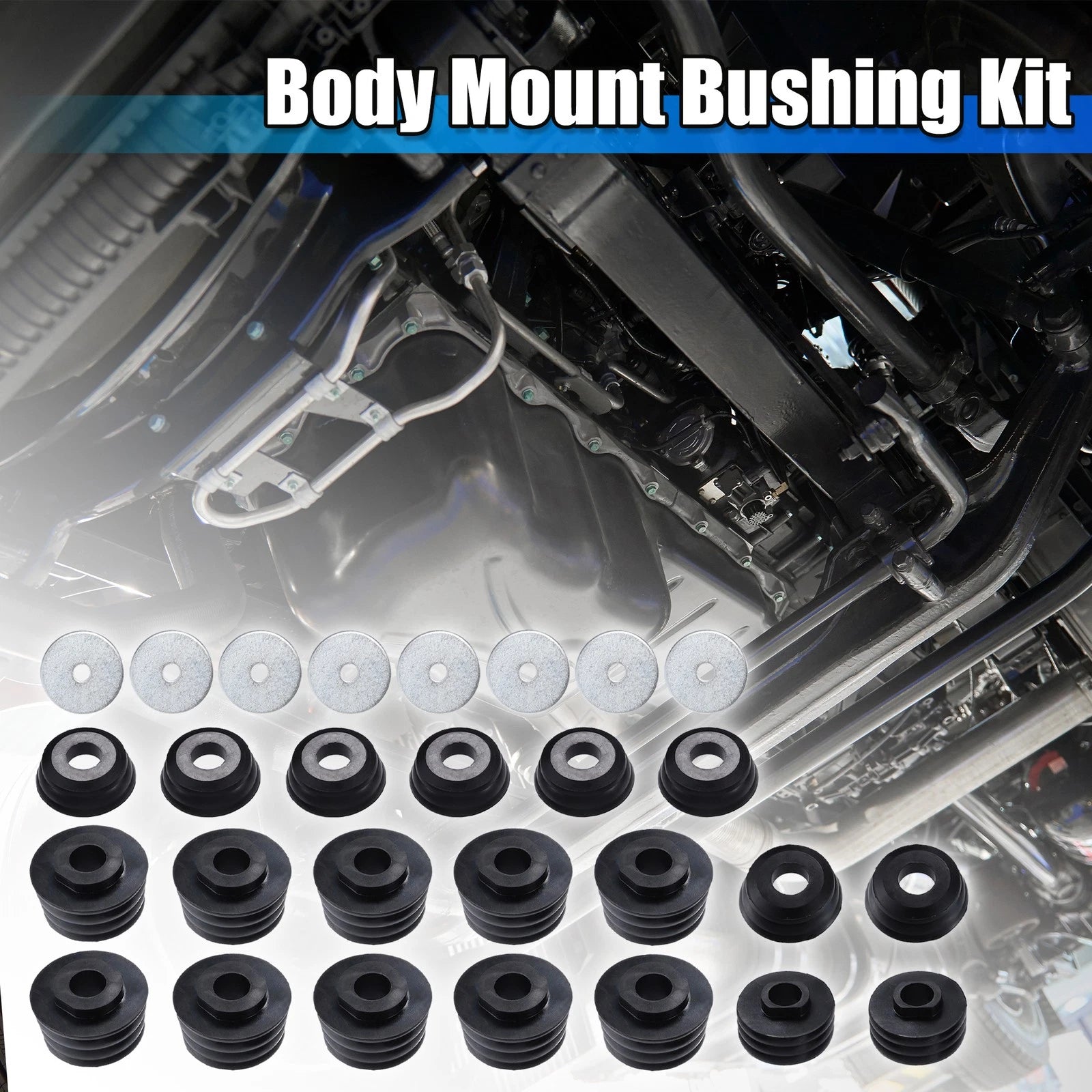 Body Mount Bushing Kit Replacement for Chevy Silverado Sierra 1500 1999-2004