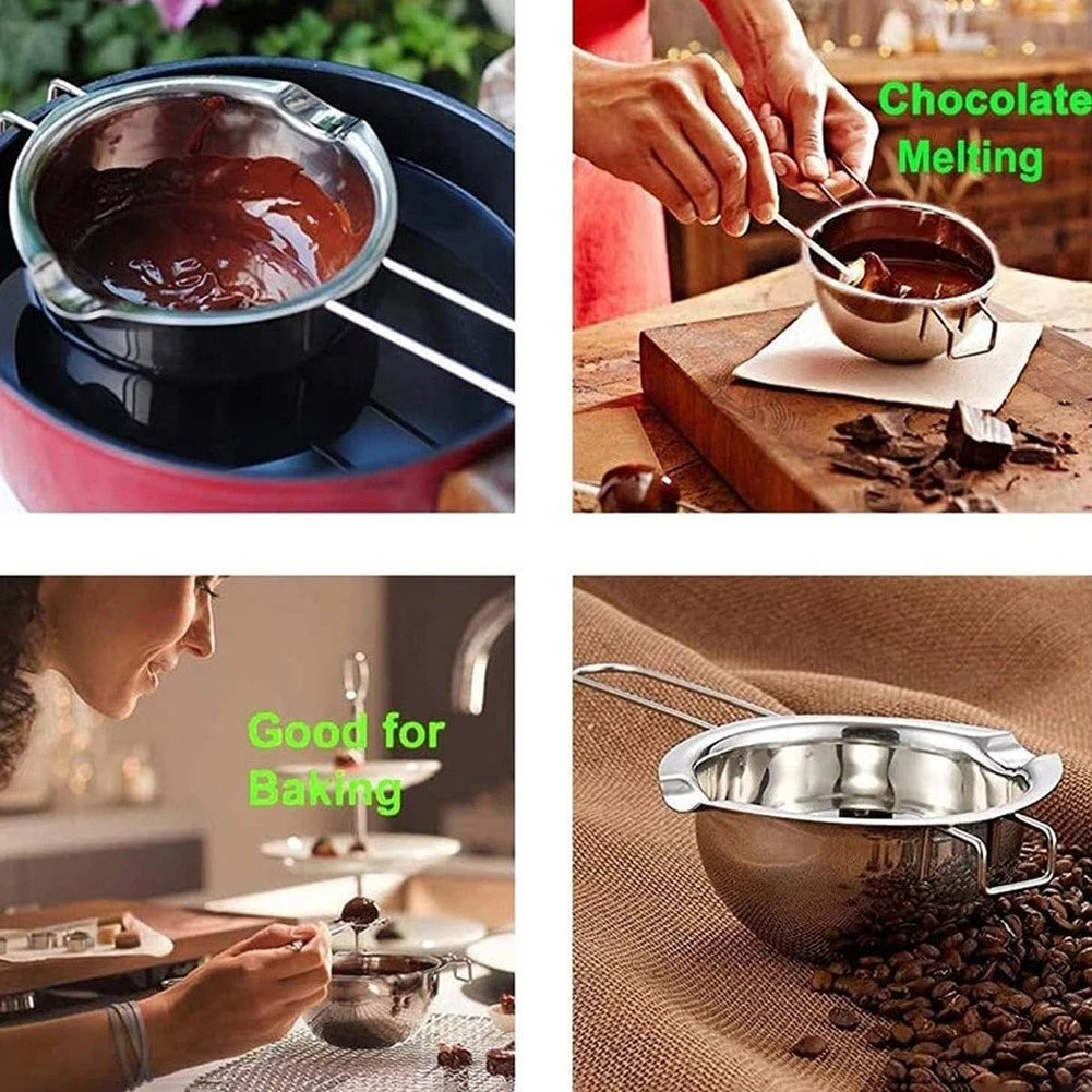 Compact Stainless Steel Melting Pot for Chocolate Candy 400ml