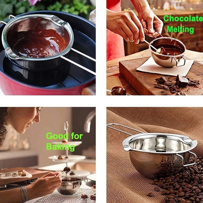 Compact Stainless Steel Melting Pot for Chocolate Candy 400ml