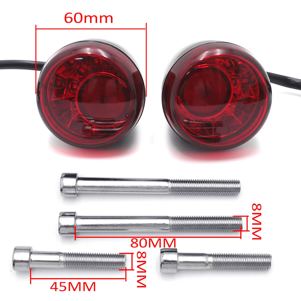 Rear LED Run Brake Turn Signal Indicator for Harley FXDB (2007–2008) & FXST FXDW (2002–2005)