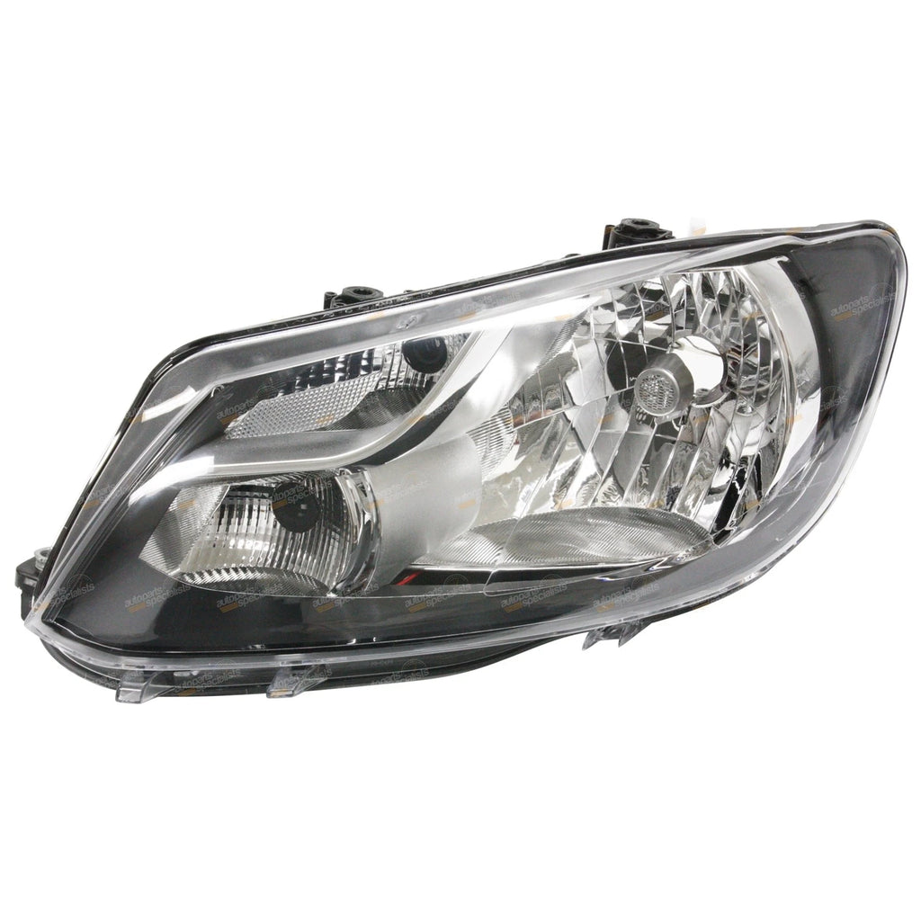 LH Clear/Black Headlight for VW Caddy 2K (2010–Present)