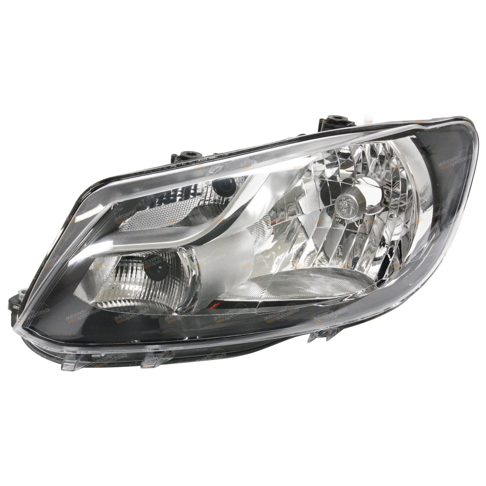 LH Clear/Black Headlight for VW Caddy 2K (2010–Present)