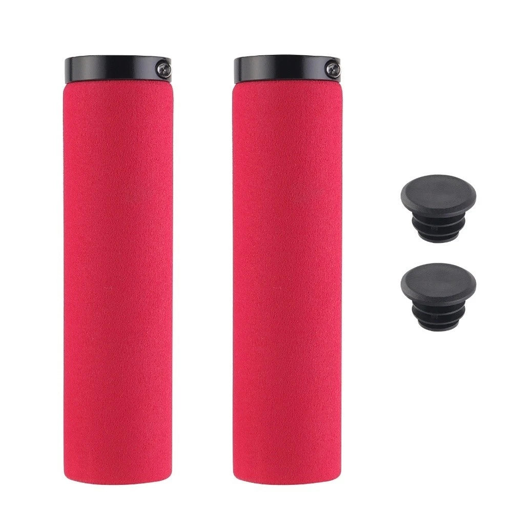 Silicone Gel Handlebar Grips for MTB Road Bikes (Shock Absorption, Lock)