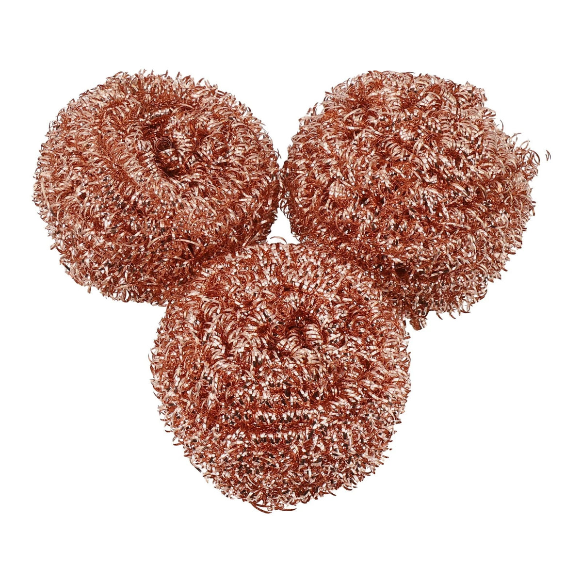 Copper Coated Wire Scourers Set of 4 for Kitchen Cleaning