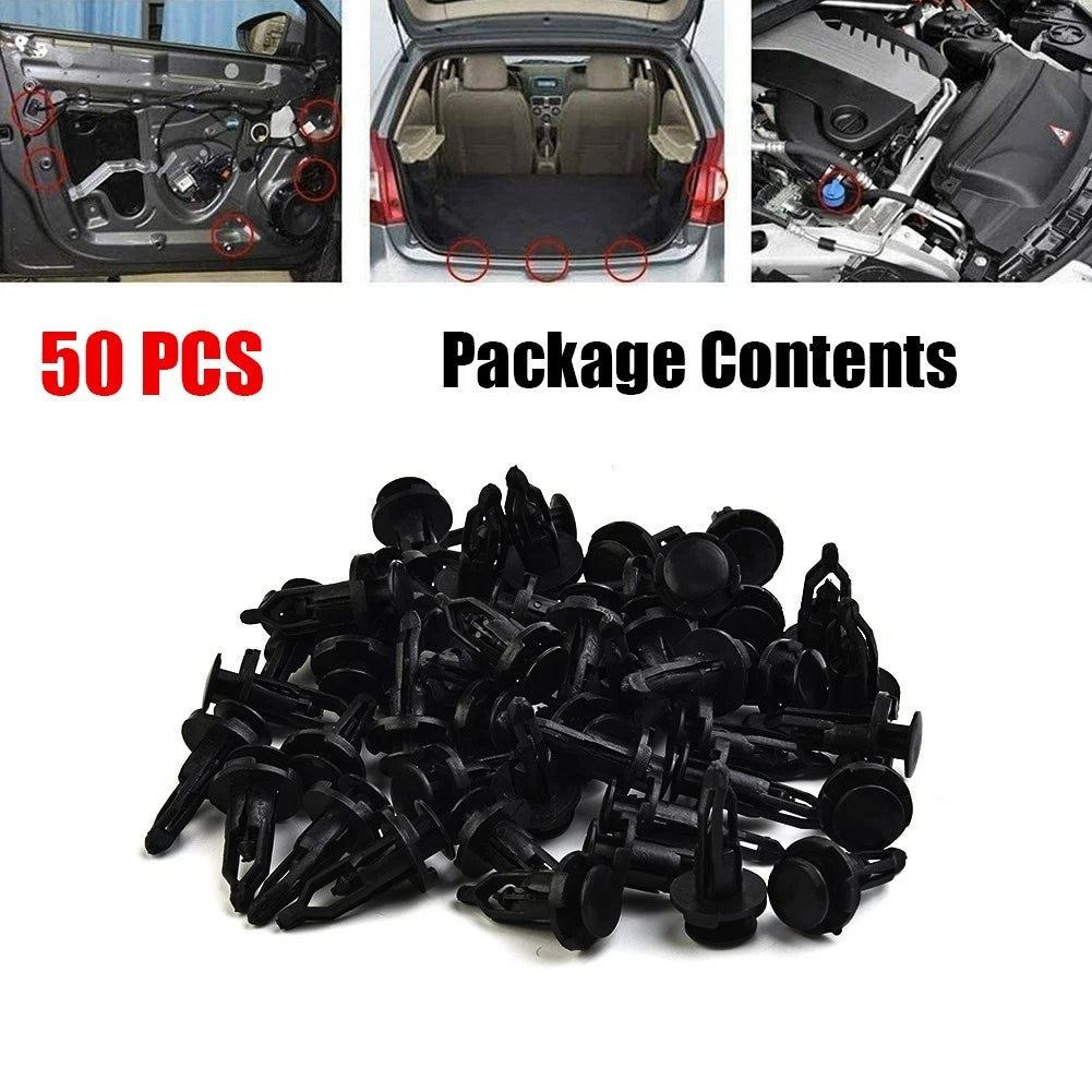 50X Push Pin Rivets for Car Interior Trim Panel (9mm)
