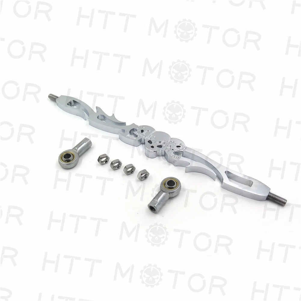 Chrome Skull Shift Linkage +3" for Harley FXDWG Dyna Wide Glide (1993–2016)