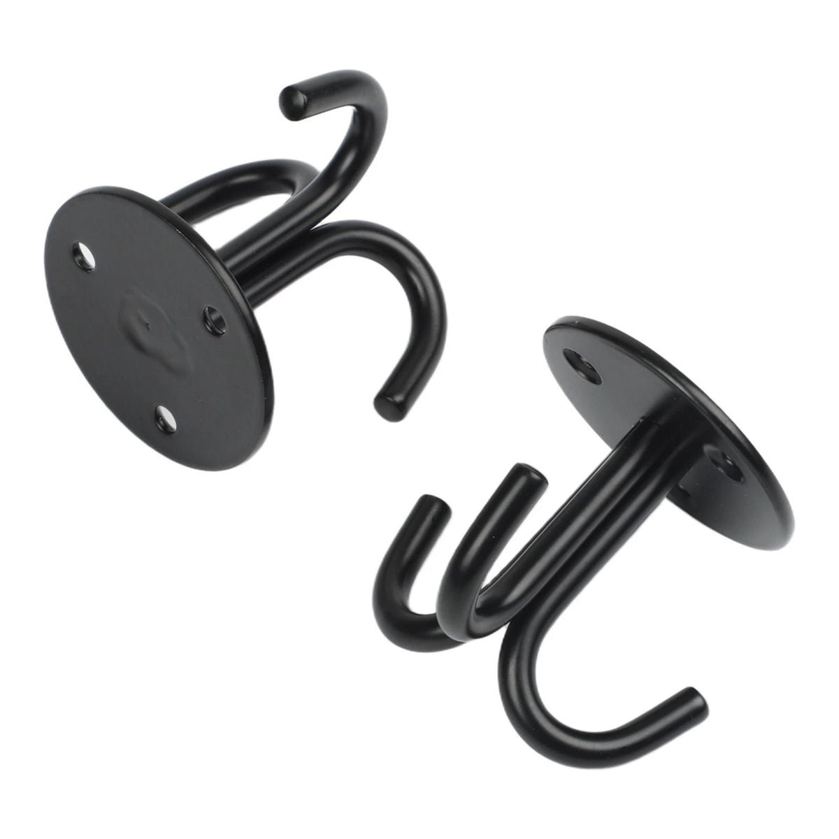 Set of 6 Black Stainless Steel Ceiling Hooks for Hanging Items