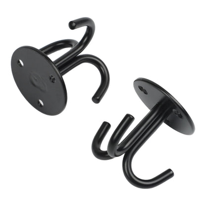 Set of 6 Black Stainless Steel Ceiling Hooks for Hanging Items