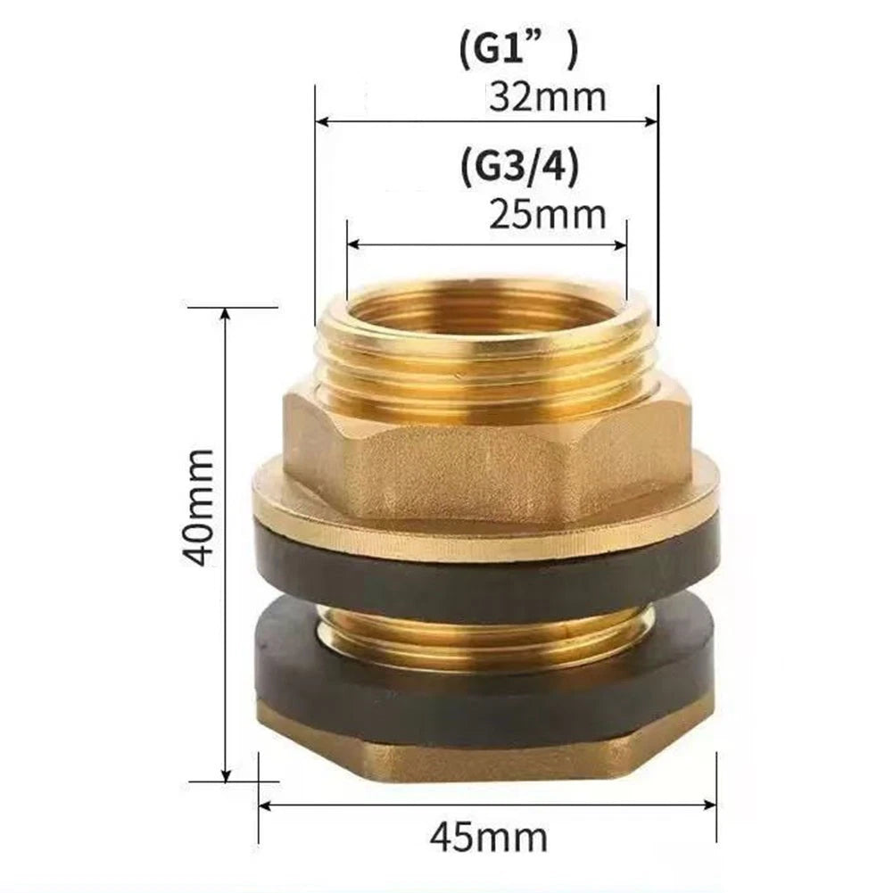 Water Tank Connector G1 Thread Fitting for Rainwater Harvesting