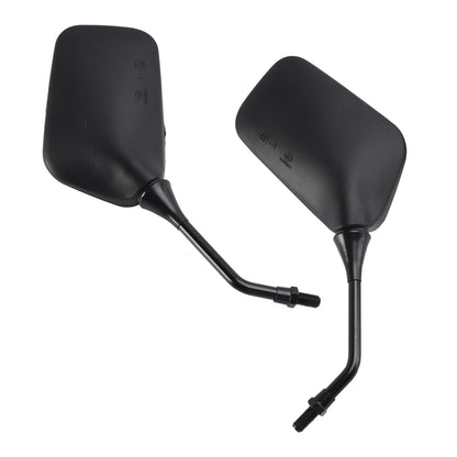Pair Black Rearview Mirrors for Kawasaki KLR250 KLR600 KLR650 (M10)
