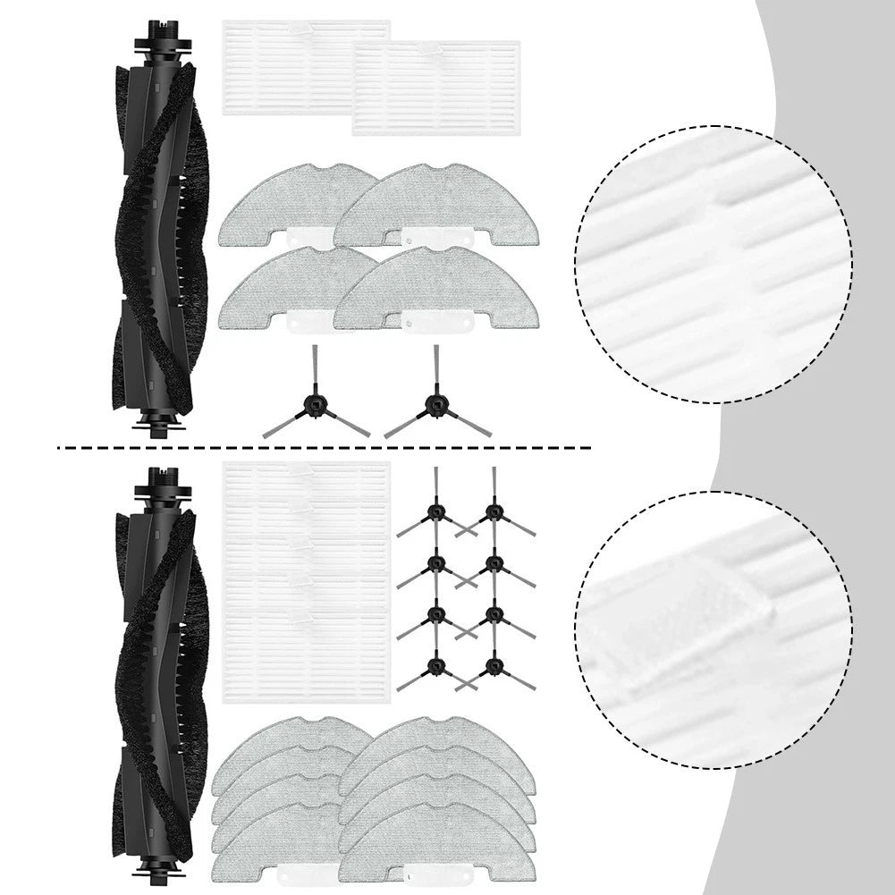 Side Brush Filter Set for Robot Vacuum (Nylon, Plastic)