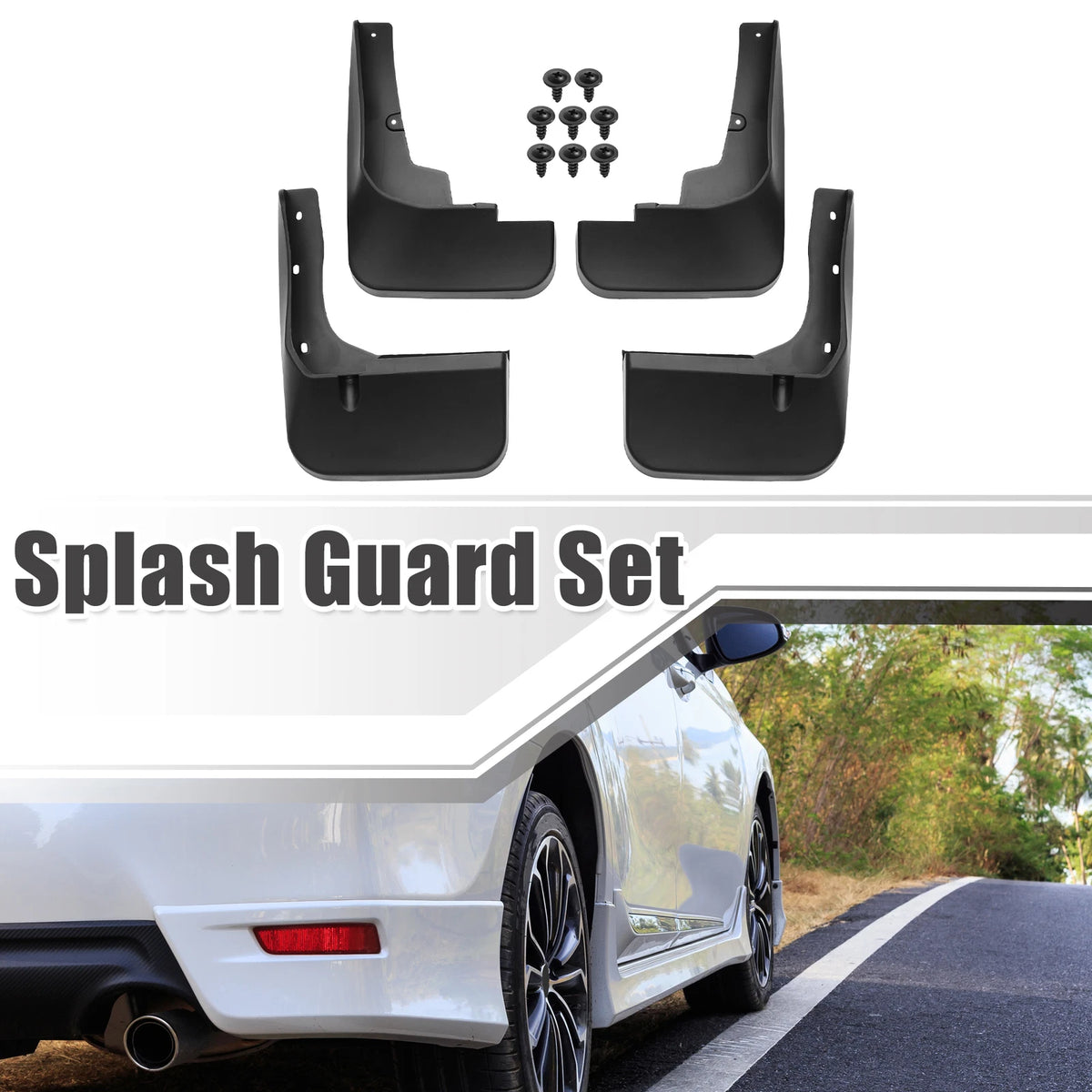 Set of 2 Front and Rear Mud Flaps Splash Guards for Toyota Highlander