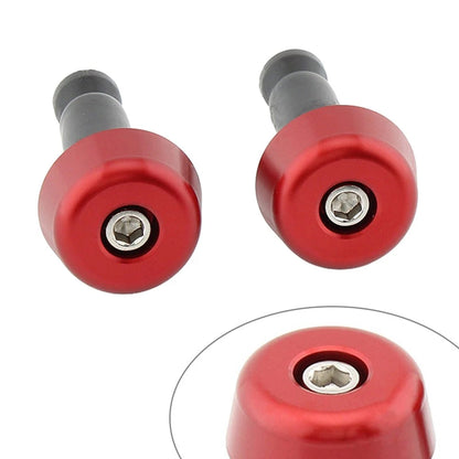 Handlebar Grips & End Caps for Universal Motorcycle (0.5in/12.7MM) Red