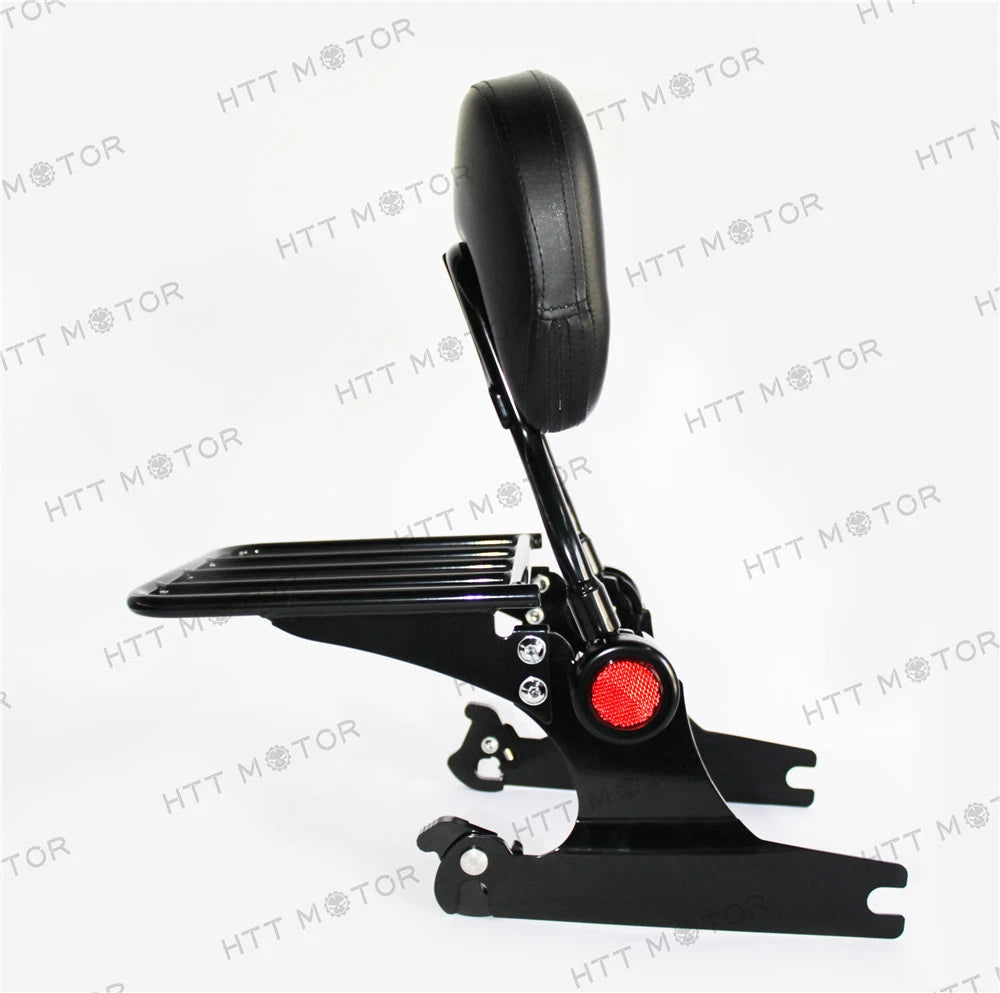 Adjustable Backrest Sissy Bar Luggage Rack for Harley Softail (2000–2005)