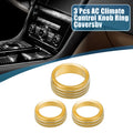 AC Radio Switch Knob Cover Decal Gold Tone for Dodge Durango (2014–2020)