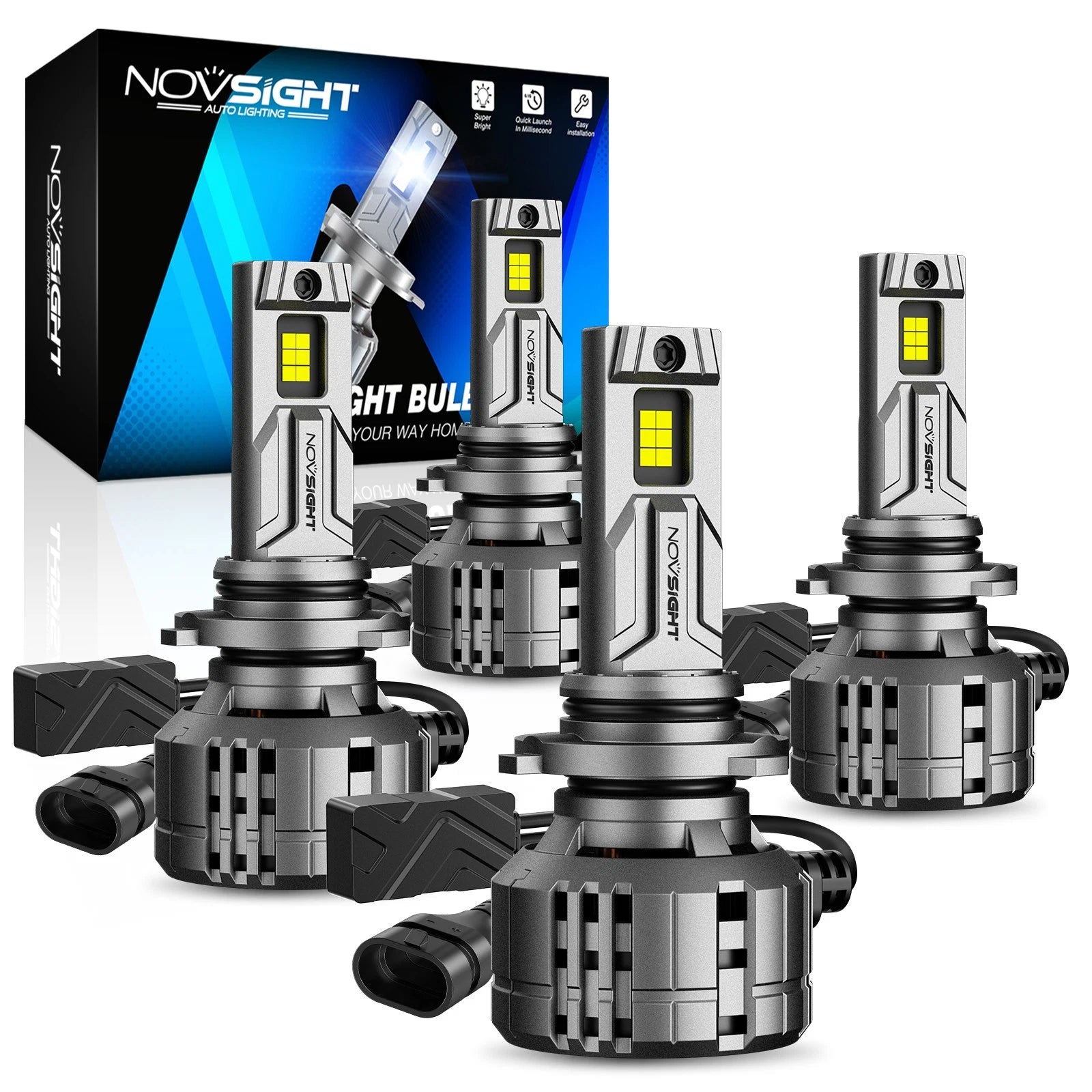 2X NOVSIGHT 9005 9006 LED Headlight Bulbs Conversion Kit 6500K