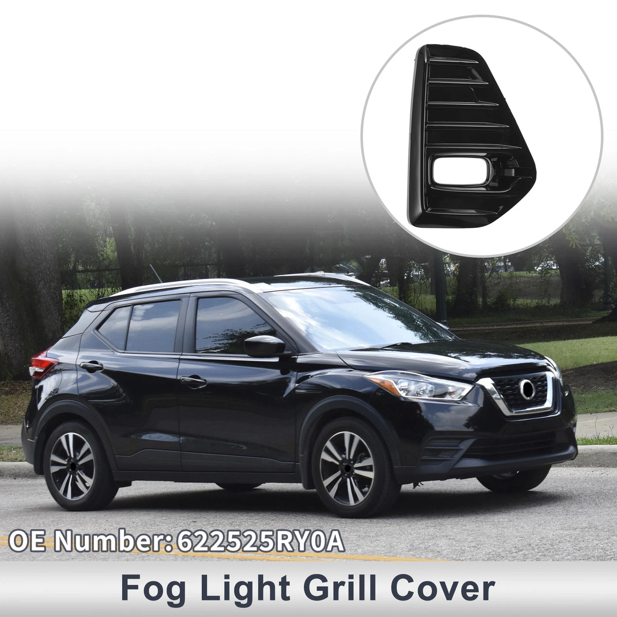 1 Pc Fog Light Grill for Nissan Kicks (2021–2023) No. 622525RY0A