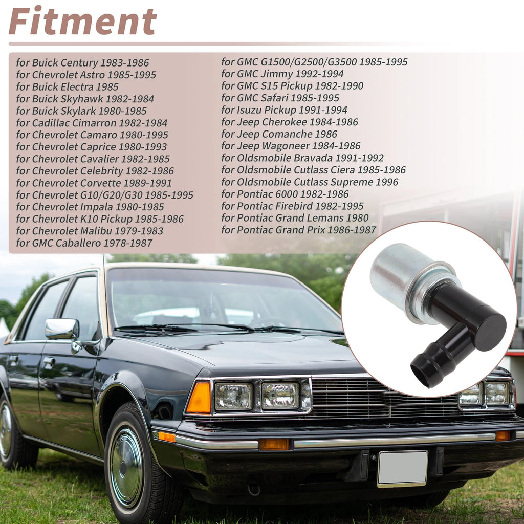 PCV Valve Replacement for Buick Century (1983–1986) Plastic Metal