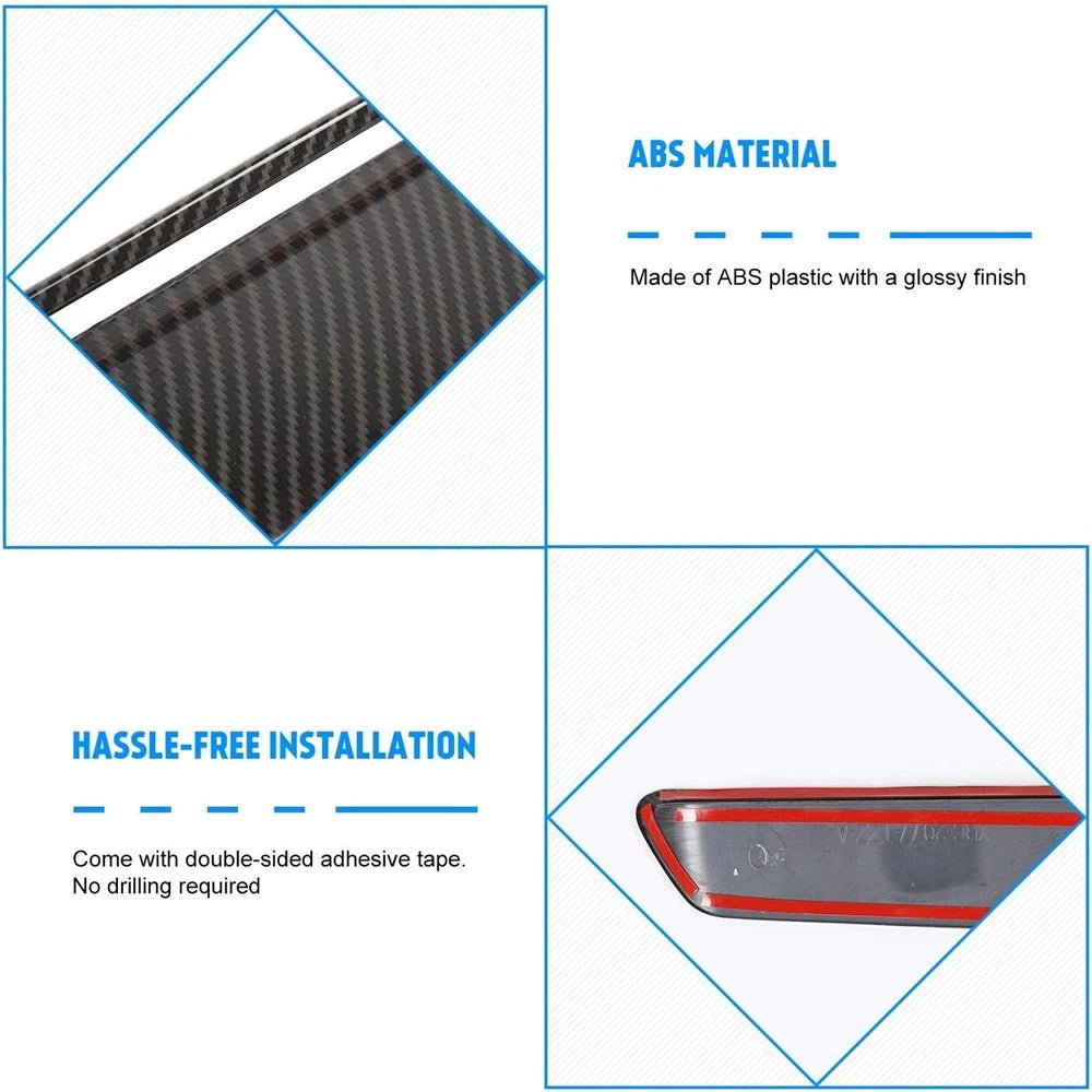 Carbon Fiber Look Engine Hood Air Vent Intlet Cover For Dodge Challenger 2015-22
