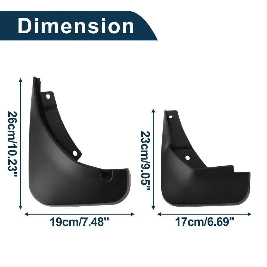 Mud Flaps Splash Guards 1 Set Mud Guards for Volkswagen CC (2008–2012)